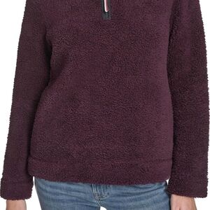 Tommy Hilfiger Plum Sherpa Fleece Pullover